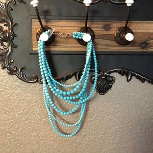 Blue necklace beaded
